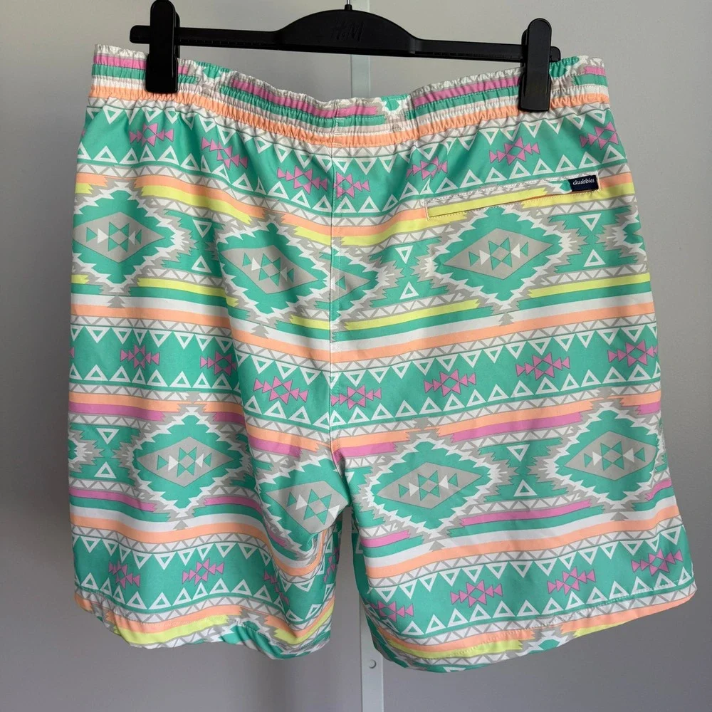 Chubbies XXL Swim Trunks Shorts Aztec Geometric Print Drawstring‎ Menswear